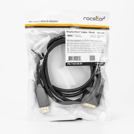 Cable 6 Ft Displayport To Dvi-D (24+1)